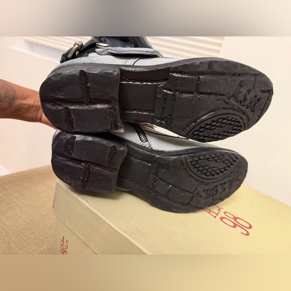 A.S.98 Simon Gray and Black Combat Boots EU 39 US 8/8.5 New - Picture 8 of 9